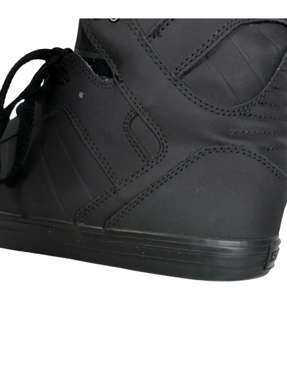 Supra Skytop Muska Red Carpet Skate Shoes Mens Size 12 Black Sneakers - Picture 11 of 16